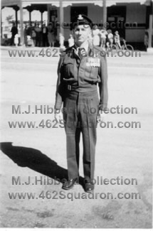 Former Warrant Officer Maxwell James Hibberd on ANZAC Day, 25 April 1963 at Clermont, Queensland, Australia.  (previously of 462 Squadron)